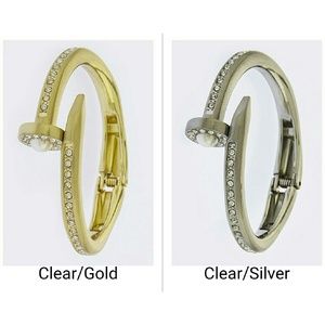 HP|| 🌟NEW! Crystal Nail Wrap Bracelet Gold/Silver