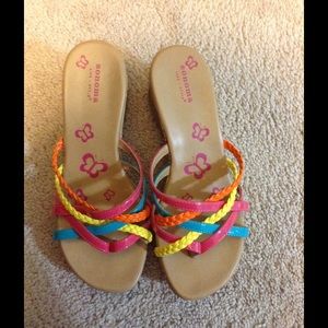 Cute and bright wedges ( with a small heel)