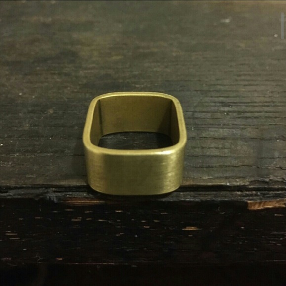 Jewelry - Solid brass, vintage square ring