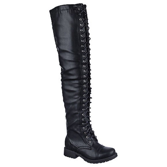 Women's Size 6 Black Thigh High Boots