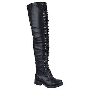 Women's Size 6 Black Thigh High Boots