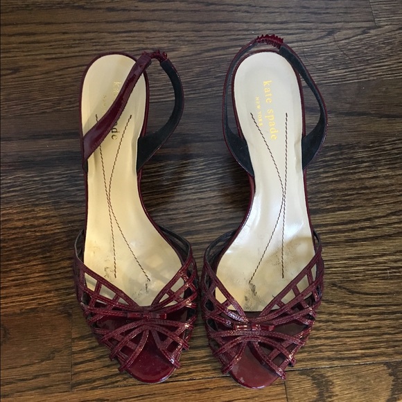Kate Spade red patent sandal