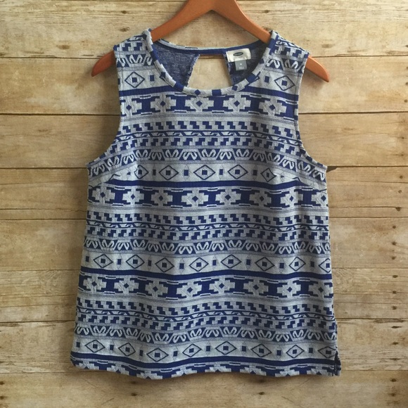 Old Navy Tops - Embroidered Aztec Print Top