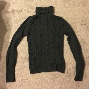 Slate Gray Turtleneck Sweater