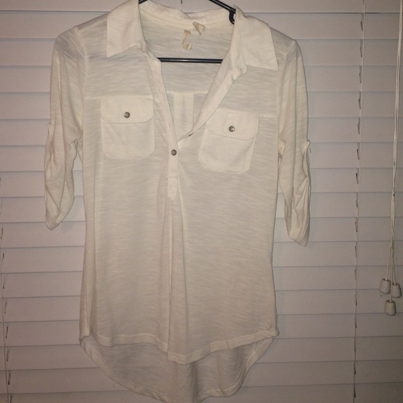 Cream Collard Shirt