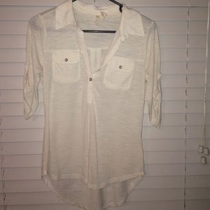 Cream Collard Shirt