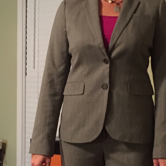 Banana Republic gray pinstripe suit