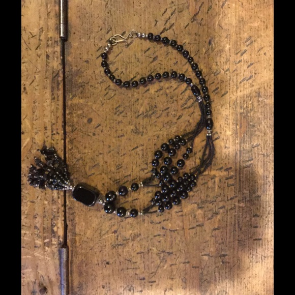 Gorgeous Black Beaded Necklace