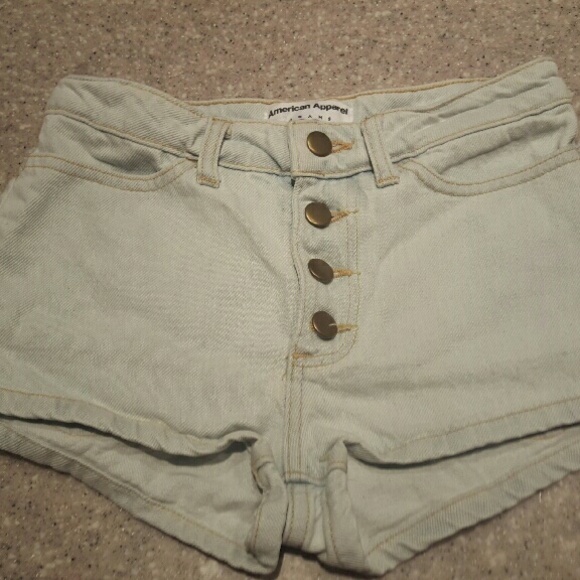 Button Front High-waisted Shorts