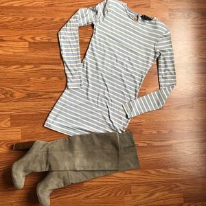 French Connection mini dress / striped / cotton
