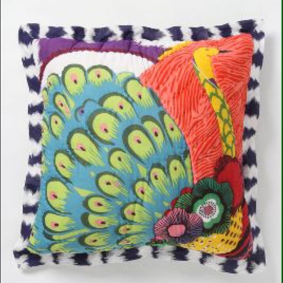 Anthropologie Bed Pavo Quilted Euro Pillow Sham