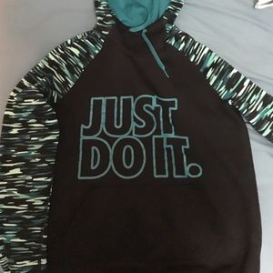 green/black colored Nike drifit sweatshirt