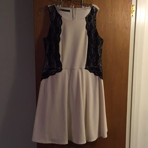 Maurice's white and black lace dress