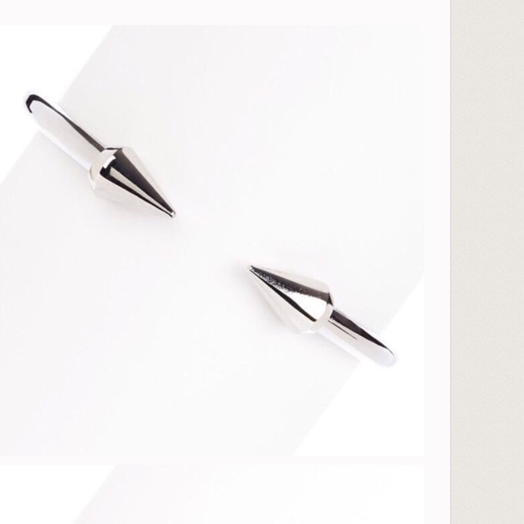 T&J Designs Silver Spike Bangle Bracelet - Picture 3 of 3