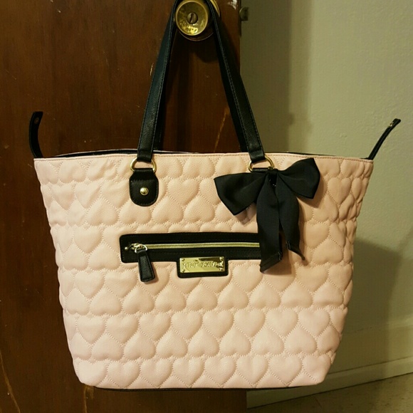 Betsey Johnson Handbags - betsey johnson baby pink tote.