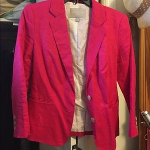 *REDUCED*Banana Republic hot pink linen blazer.