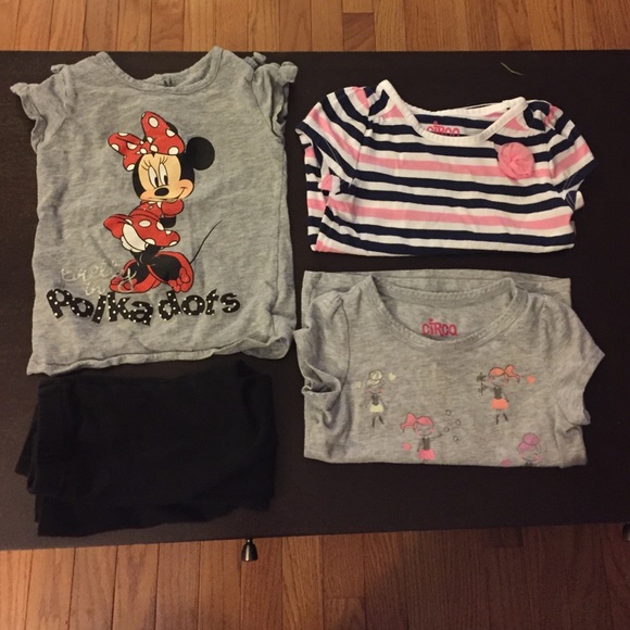 2T tops, 18 months black stretchies