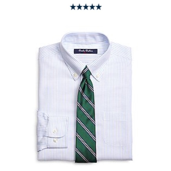 Boys Oxford stripe dress shirt Brooks Brothers 14