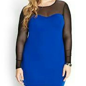 Blue and black dress