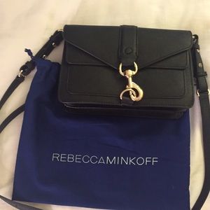 Rebecca Minkoff Hudson Moto Mini Black/Gold