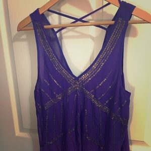 Urban Outfitters/Ecote Purple Ombré Sequin Top