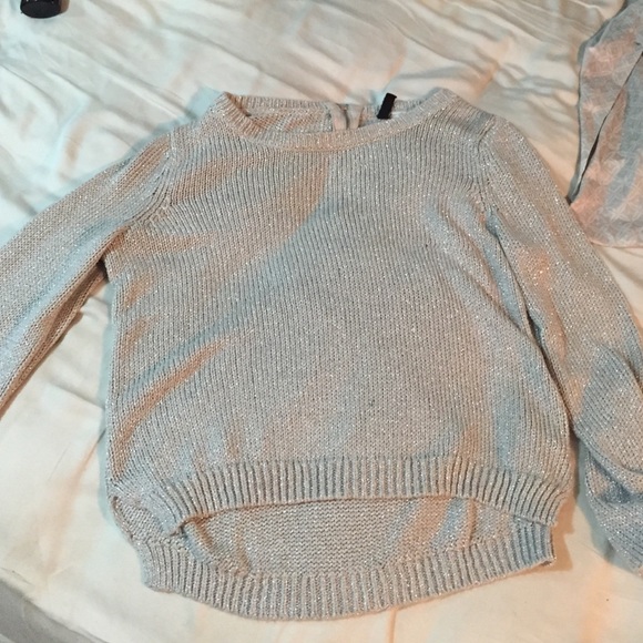 Silver sparkle forever 21 sweater