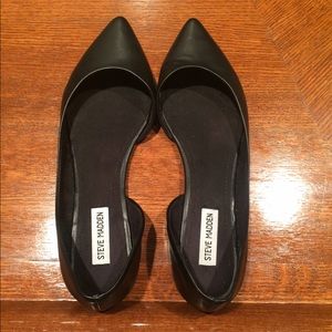 Steve Madden d'Orsay Black Flats