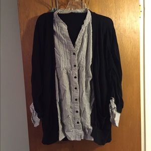 Long sleeve shirt w/ cardigan