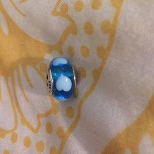 PANDORA bead blue heart charm