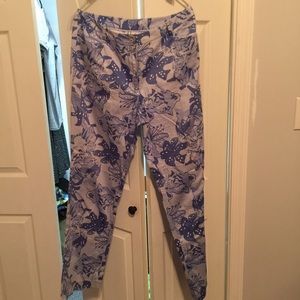 Lilly Pulitzer White Tag Pants- Tiger Print