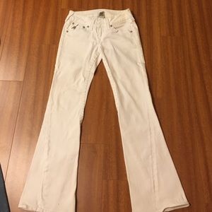 True Religion White Boot Cut Jeans!