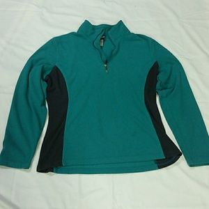 Teal, fleece pullover