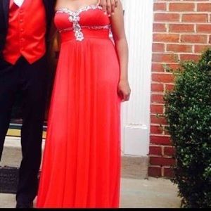 Red Prom Dress Size Large