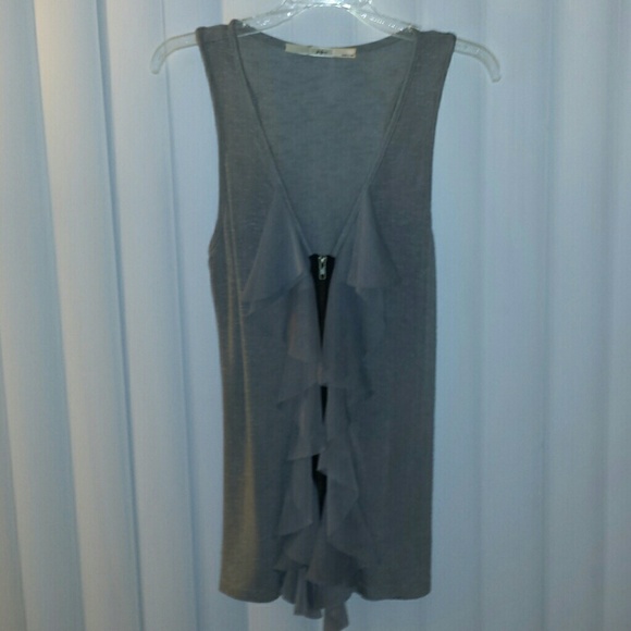 Gray w/black zipper tank