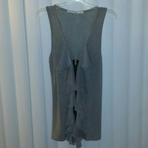 Gray w/black zipper tank