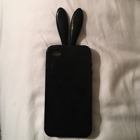 Black bunny ear  I phone 4 case