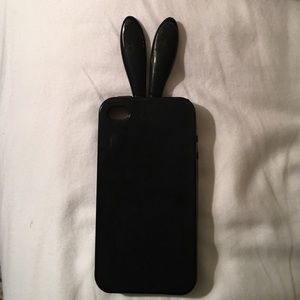 Black bunny ear  I phone 4 case
