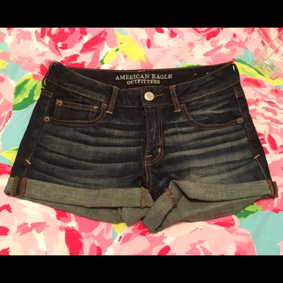 American Eagle Rolled Denim Shortie Size 6