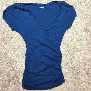 Express ruched cotton t-shirt