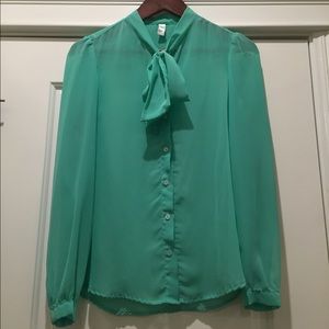 American Apparel Chiffon Secretary Blouse