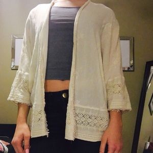 Off-white cardigan. From American Eagle