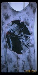 Boho acid wash muscle tank top