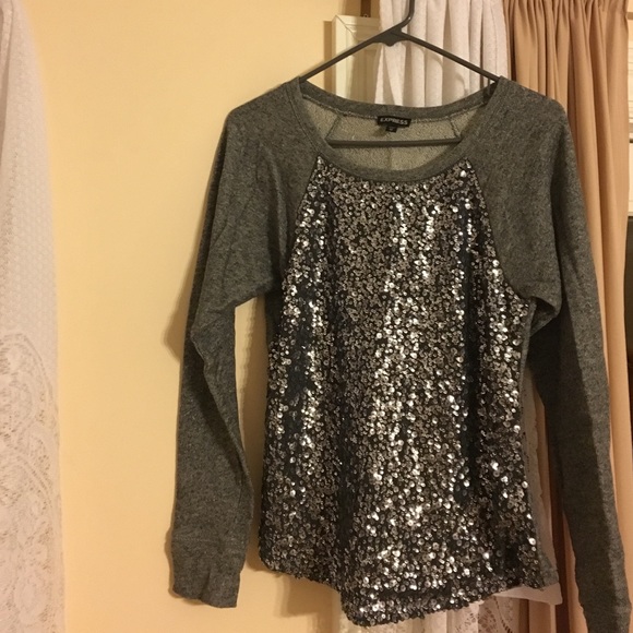 Sparkly Grey Sweater - Picture 3 of 3