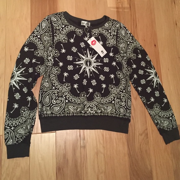 Wildfox Bandana Baggy Beach Sweatshirt