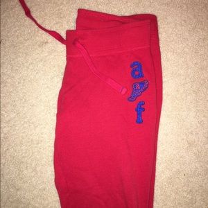 Red Abercrombie Sweatpants