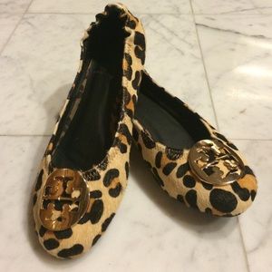Tory Burch Reva Flats Calf Hair Leopard