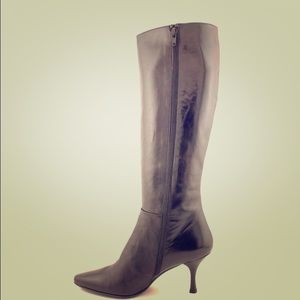 Black Stuart Weitzman Hola Leather Boots