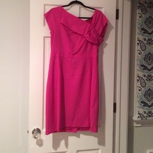 J crew wool origami sheath dress brilliant berry