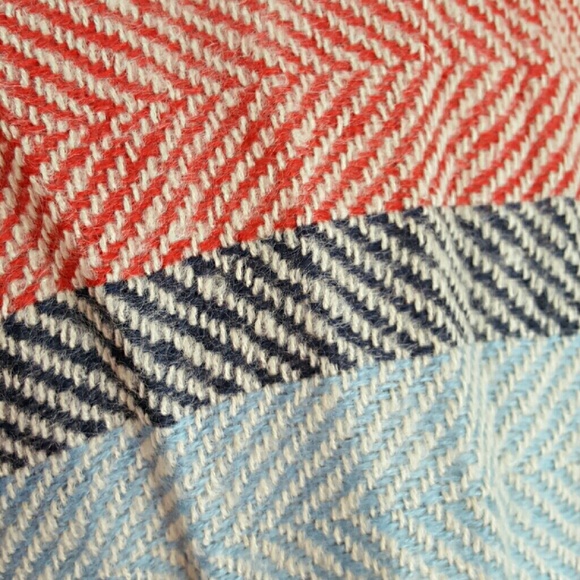 Host pick Sale! Blue, navy & red Herringbone Scarf - Picture 4 of 4