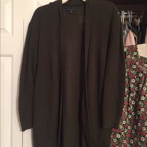 American Eagle Cardigan in Forest Green